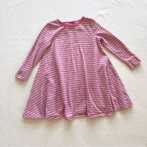 5T Pink and gray striped Old Navy dress, casual fall dress